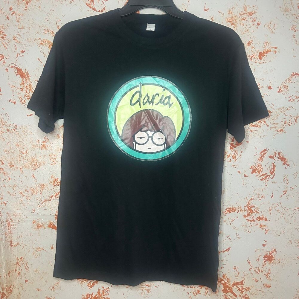 Daria Graphic T Shirt Mens Medium Black Cartoon TV Show Tee